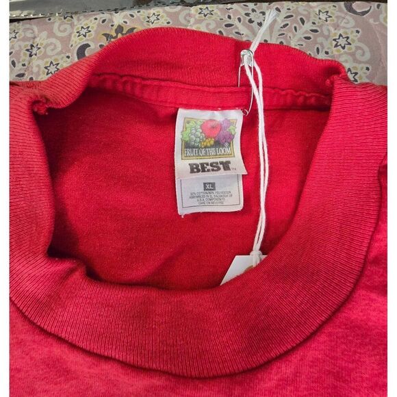 Vintage Fruit Of The Loom Norway Dixieland Cruise 97 Red T-Shirt XL throwback - Picture 3 of 4